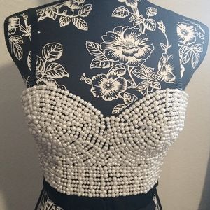 Pearl corset Top